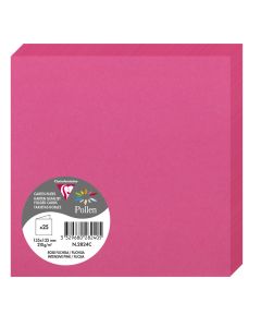Photo Cartes double en papier - 135 x 135 mm - Rose Fuchsia CLAIREFONTAINE Pollen Lot de 25