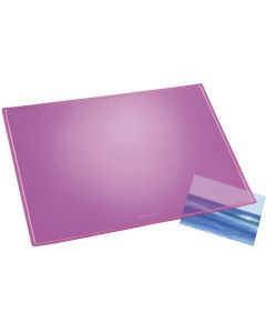 Photo Sous-main personnalisable translucide - Rose LAUFER Durella Transparent Fluo