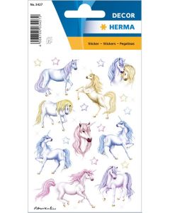 Photo HERMA : Lot de 18 stickers en papier - Licornes - 3427