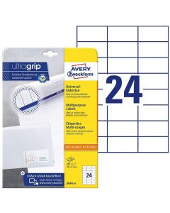 Photo Étiquettes adhésives - 70 x 37 mm - Blanc AVERY Office and Home