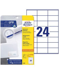 Photo Étiquettes adhésives - 70 x 36 mm - Blanc AVERY