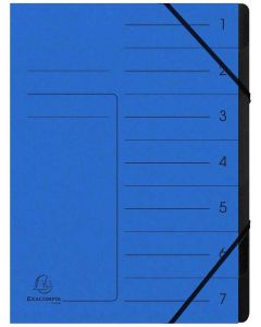 Photo Trieur 7 compartiments à élastiques - Bleu EXACOMPTA Image