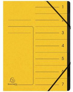 Photo Trieur 7 compartiments à élastiques - Jaune EXACOMPTA Image