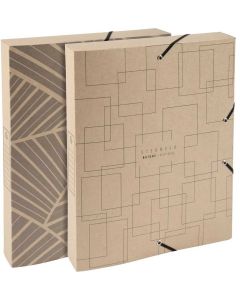 Photo Boîte de classement à élastiques et 3 rabats - Dos 25 mm EXACOMPTA Eterneco Image