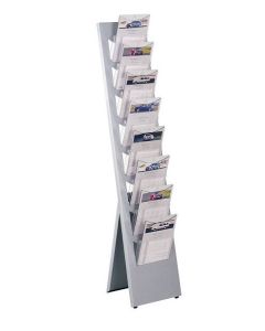 Photo Support d'information - 8 casiers porte-brochures - Gris : KERKMANN Vito 6358