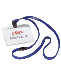 Photo DURABLE :  Lot de 10 badges à lacet textile - Bleu 8139-07