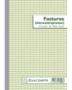 Photo Micro-entrepreneur Facture Exacompta - Carnet autocopiant Dupli 210 x 148 mm Image