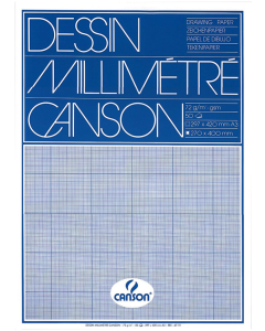 Photo CANSON 200067111 : 50 feuilles de papier millimétré - A3 Trait bleu