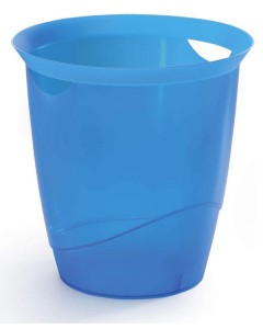 Photo DURABLE : Corbeille à papier Trend 16 litres - Bleu translucide - 1701710540