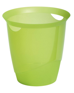 Photo DURABLE : Corbeille à papier Trend 16 litres - Vert tilleul translucide - 1701710017