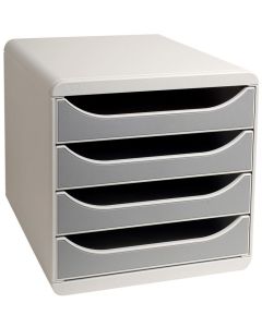 Photo Caisson à 4 tiroirs - Big Box - Gris Lumière/Granit EXACOMPTA Office
