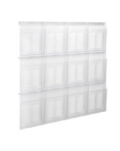 Photo Présentoir mural Placativ - 12 compartiments A4 : HELIT H6811102