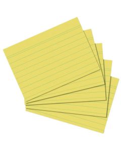 Photo fiches Bristol lignées - 74 x 105 mm - Jaune : HERLITZ  1150713