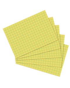 Photo Lot de 100 fiches Bristol quadrillées - 105 x 148 mm - Jaune : HERLITZ 10901445 