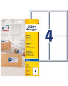 Photo Étiquettes d'expédition - 99,1 x 139 mm - Jet d'encre - Blanc AVERY