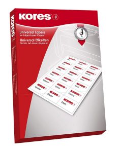 Photo Étiquettes adhésives blanches - 70 x 42,3 mm : KORES L7042