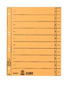 Photo Lot de 100 Intercalaires en carton - 240 x 300 mm - Jaune : LEITZ - 1658-00-15