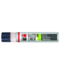 Photo MARABU Glitter-Liner 18030009570 : Peinture pour textile - Blanc brillant