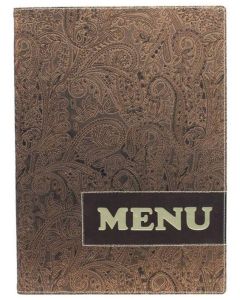 Photo Protège-menus A4 - Simili-cuir imprimé SECURIT Design Paisley Image