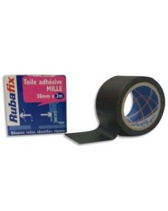 Photo RUBAFIX Ruban adhésif  toile - Noir 38 mm x 3 m