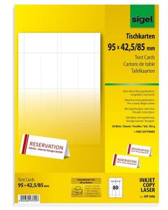 Photo SIGEL DP046 Carte de table d'identification Personnalisable