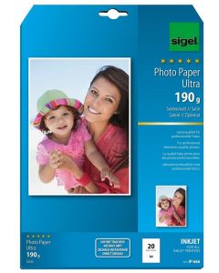 Photo SIGEL IP666 : Papiers photos Ultra - Satiné - 190 g/m²