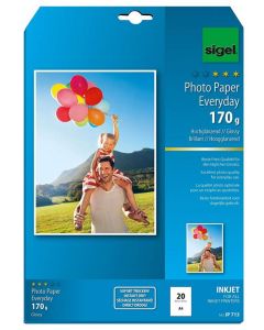 Photo SIGEL IP713 : papiers photos Everyday Plus - Format A4 - 170 g/m²
