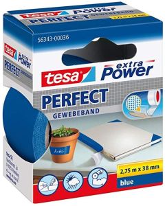 Photo TESA 00036-03 : Ruban adhésif toile extra Power - Bleu - 38 mm x 2.75 m56343