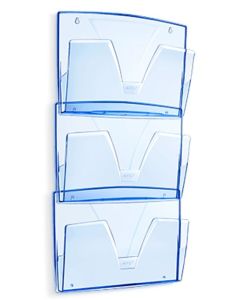 Visuel Présentoir mural - 3 Corbeilles A4 - Bleu glacier CEP