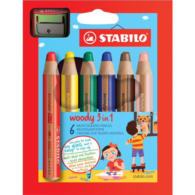 STABILO Taille-crayon avec réservoir woody 3 in 1 x 3 - Crayon & porte-mine  - LDLC