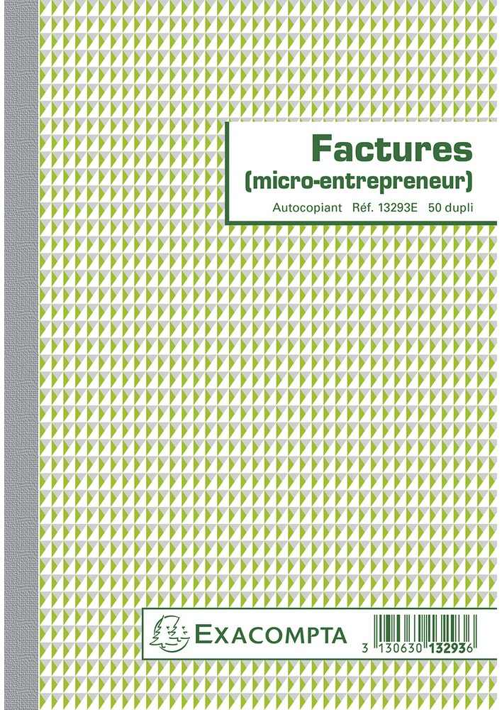 Facturier pour Micro-entrepreneur A5 148 x 210 mm Exacompta 13293E