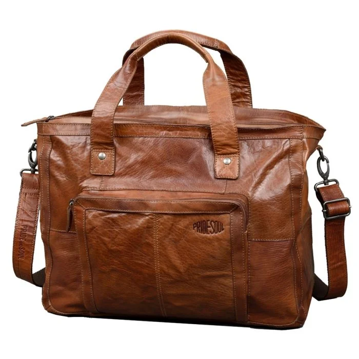 Grand sac à main Cuir Marron PRIDE ET SOUL Royal E-Statuts